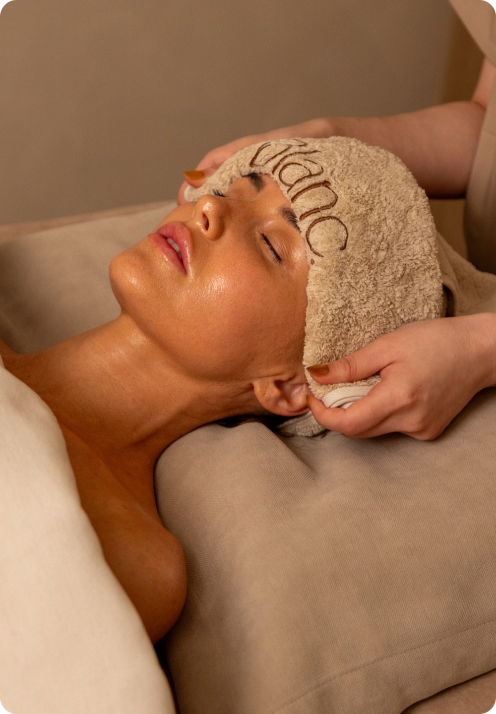 Guest resting during a treatment at Blanc Health, Tribeca
